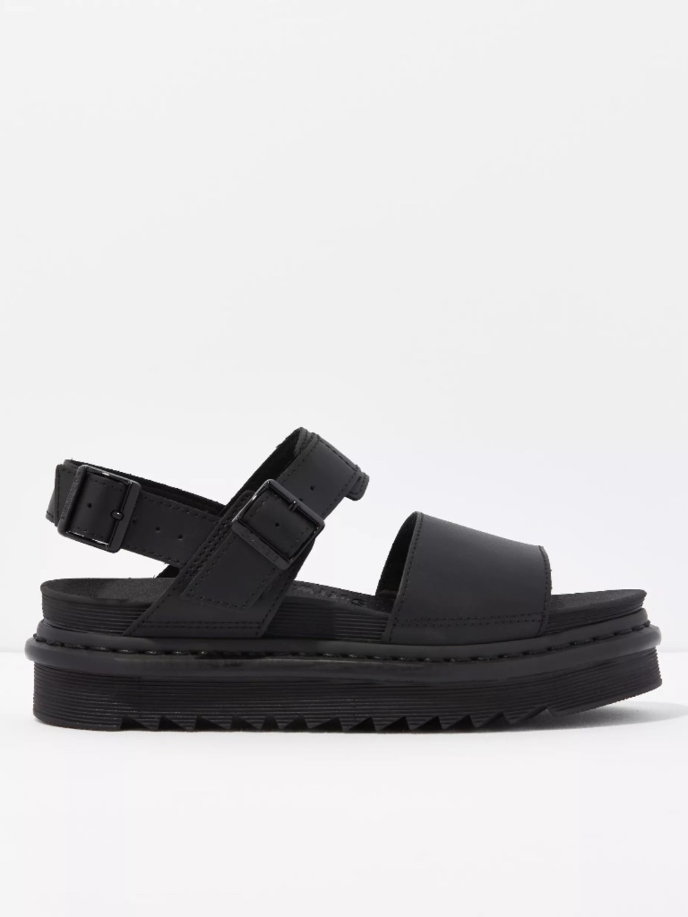 NWT Dr Martens Voss Hydro Black Leather Strap Platform Sandals Size 9 New In Box